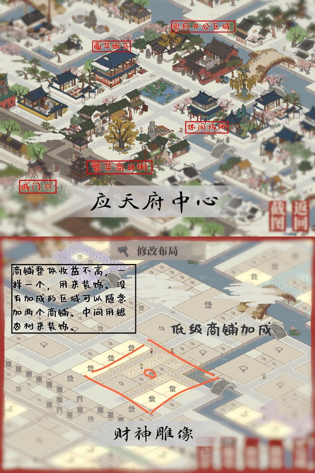 江南百景图应天府怎么布局?