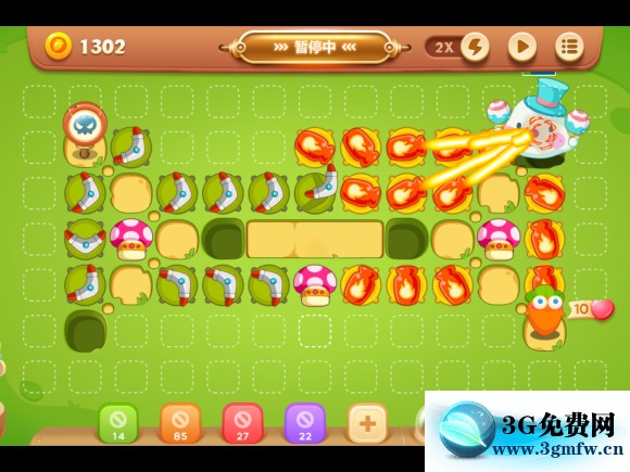 保卫萝卜3游乐场大作战第六关攻略