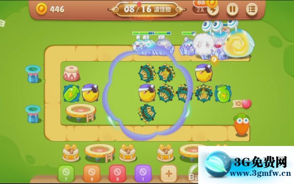 保卫萝卜3游乐场大作战第一关攻略