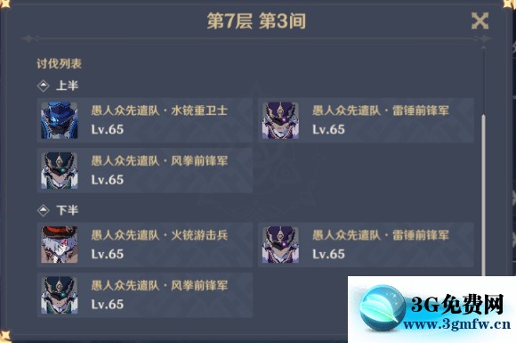 原神《Project》深境螺旋第七层攻略