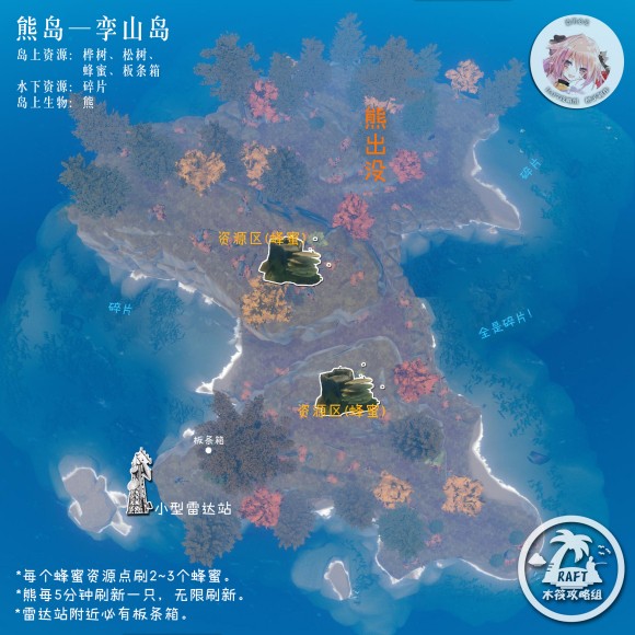 木筏求生《Raft》岛屿地图资源攻略