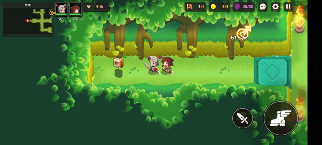 坎公骑冠剑第一章(普通)1-1地图攻略