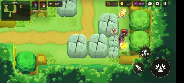 坎公骑冠剑第一章(普通)1-2地图攻略