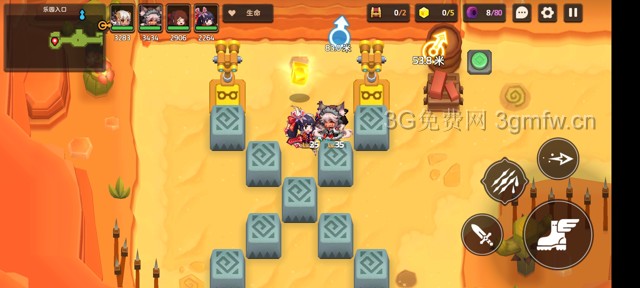 坎公骑冠剑主线第四章(普通)4-4地图攻略