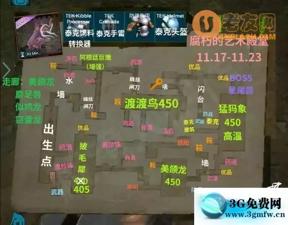 《方舟生存进化手游》腐朽的艺术殿堂地牢攻略