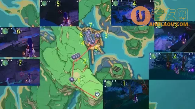 《原神》荒泷一斗鬼兜虫收集路线攻略