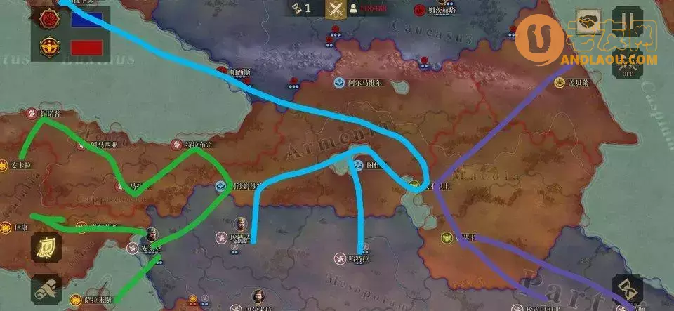 《帝国军团罗马》征服四帕提亚无将通关攻略