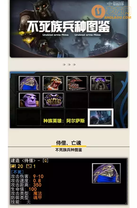 魔兽争霸3《军团战争》种族兵种图鉴攻略