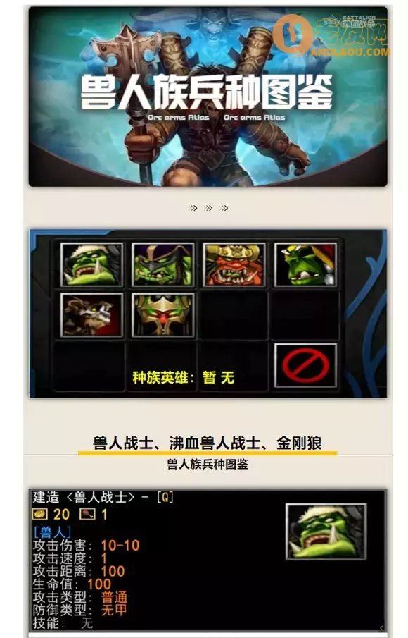 魔兽争霸3《军团战争》种族兵种图鉴攻略