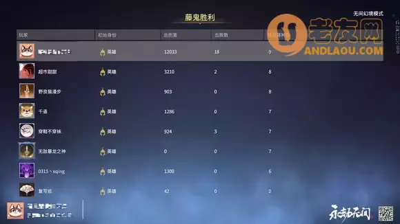 永劫无间《NarakaBladepoint》无间幻境人类和藤鬼攻略