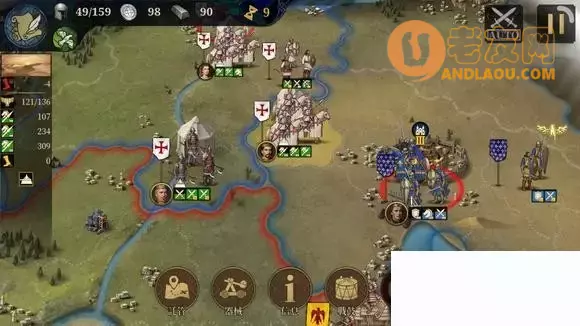 《欧陆战争7》战役普通模式9-8曼苏拉战役零氪无血包攻略