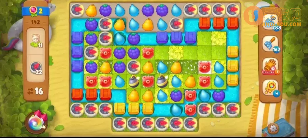 《梦幻花园》黄金杯第142关图文攻略