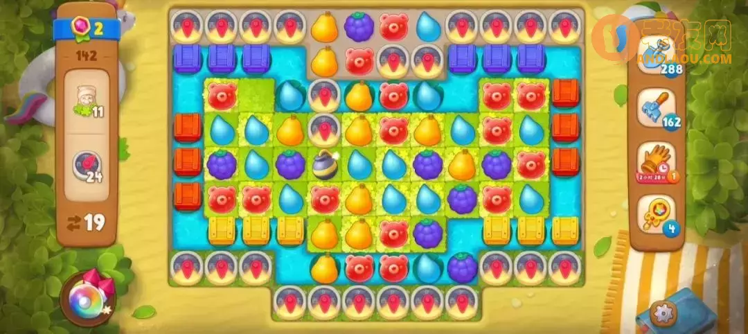 《梦幻花园》黄金杯第142关图文攻略