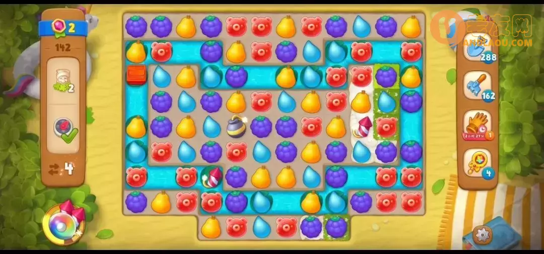 《梦幻花园》黄金杯第142关图文攻略