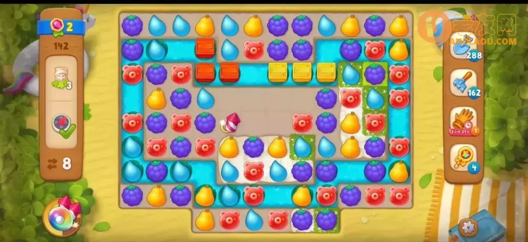 《梦幻花园》黄金杯第142关图文攻略