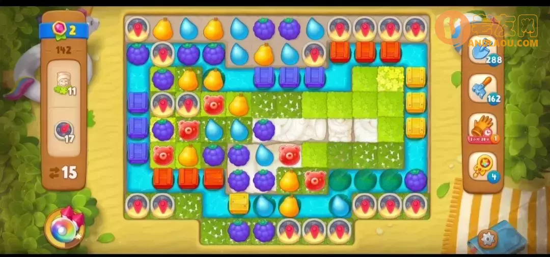 《梦幻花园》黄金杯第142关图文攻略