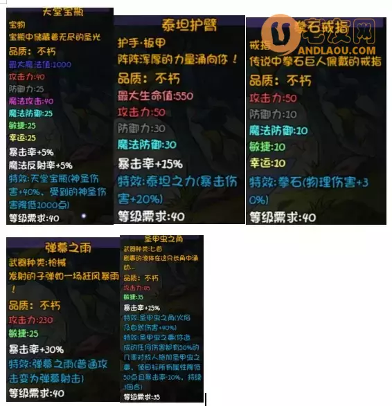 《再刷一把》第15层装备图鉴