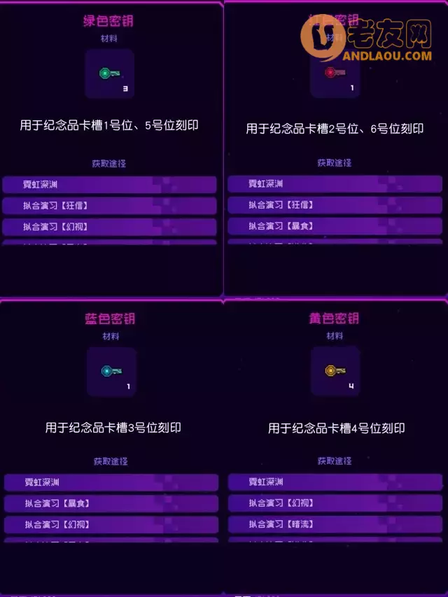 《霓虹深渊无限》代币、材料、道具解析
