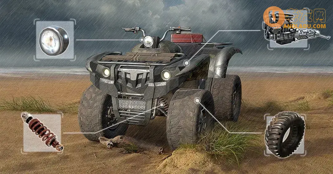 迷失蔚蓝全地形车修理攻略